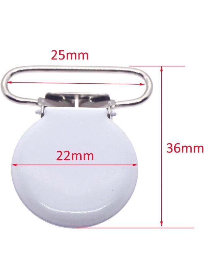 Sutoyuen Sutoyuen 21pcs 1" Suspender Clips Metal Round Pacifier Clips Dummy Holder for Making Pacifier Chain Bib Bed Sheet Holder DIY Jewelry Accessories - Image 5