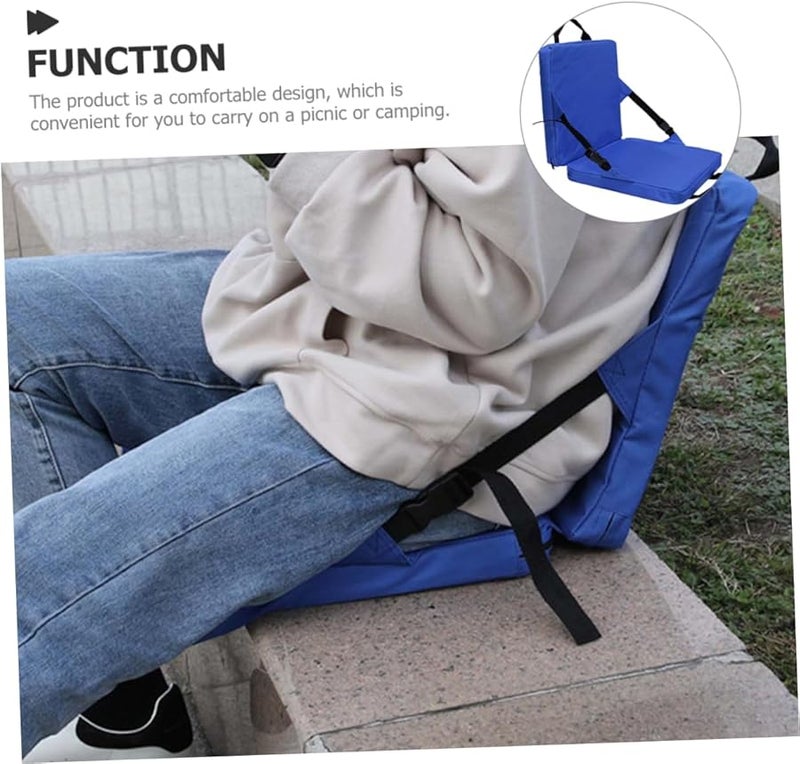 Portable Stadium Seat Pad with Back Support for Camping Beach Sports Events - Image 3