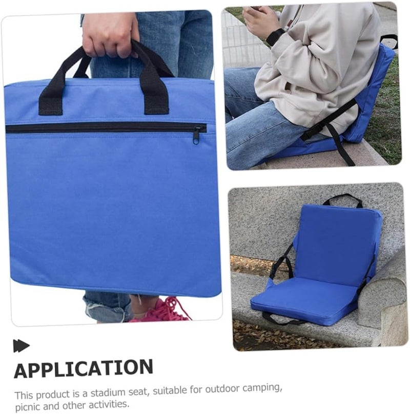 Portable Stadium Seat Pad with Back Support for Camping Beach Sports Events - Image 5