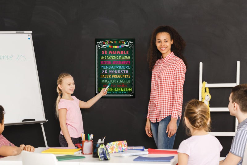 FaCraft Spanish Poster Chart for Classroom Decorations-Motivational Spanish Poster for Kindergarten Elementary High School EspaÃ±ol Classroom Rule Chart for Back to School Teacher Supplies - Image 4