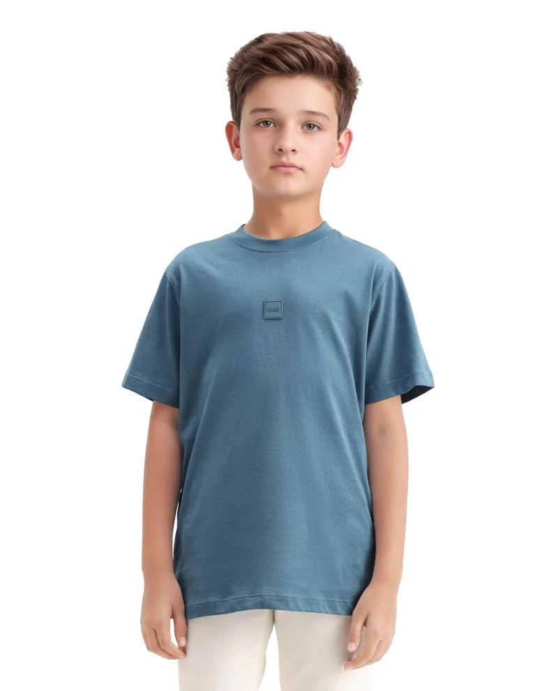 Rare Ones Rare Ones Kids Riho Dusky Blue Cotton Puff Print Regular Fit T-Shirt