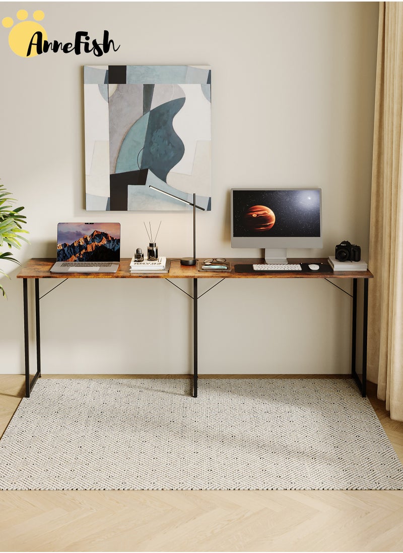 AnneFish - L Shaped Desk Multifunction Computer Long Desk Reversible Corner Desk for Home Office Large Craft Table L Shaped Gaming Workstation - Image 1