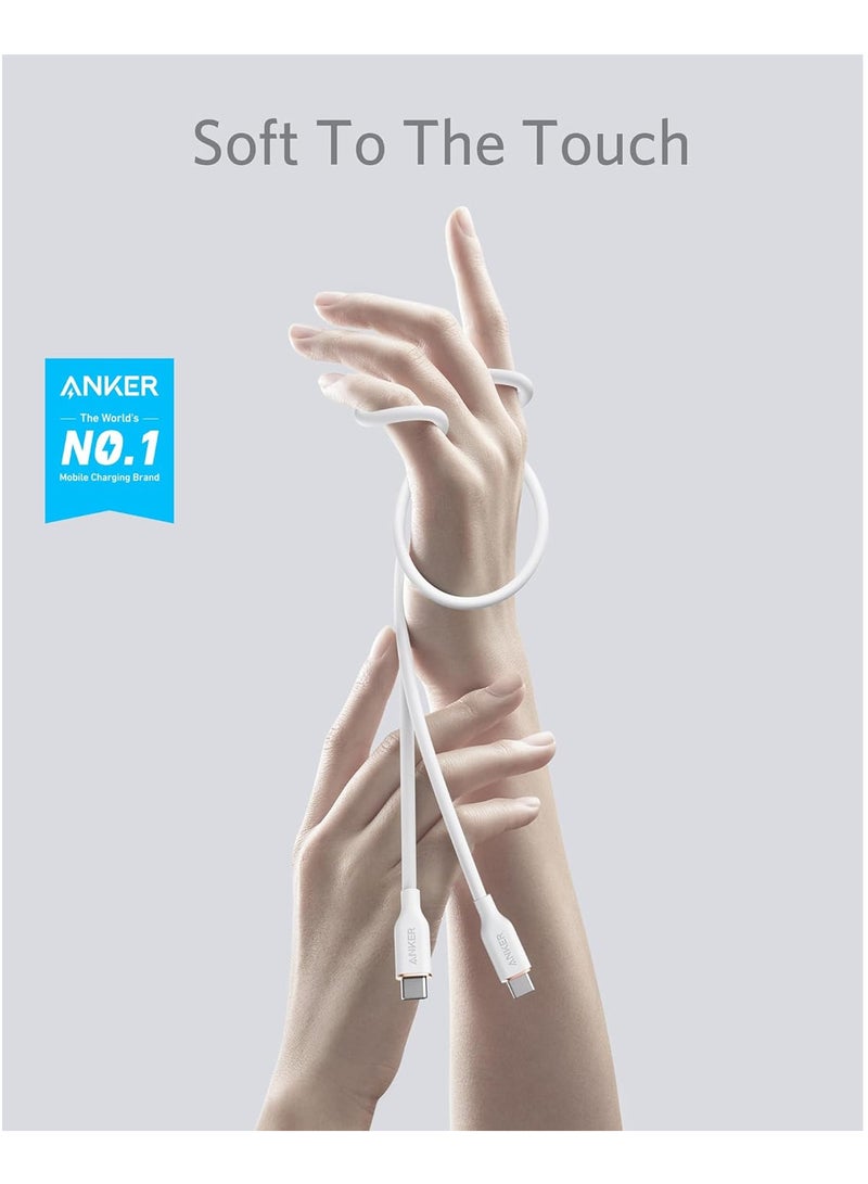 Anker USB-C to USB-C Cable 240W 3ft, USB 2.0 Type C Charging Cable Fast Charge for MacBook Pro 2020, iPad Pro 2020, iPad Air 4, iPad Mini 6, Galaxy S21, Pixel, Switch - - Image 2