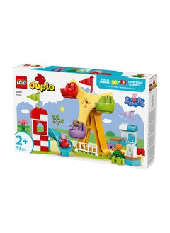 LEGO DUPLO Peppa Pig Funfair - Fine Motor Skills Toys for 2+ Year Old Girls & Boys - Big Fair Wheel, Slide, Juice Bar and 3 Figures incl. Danny Dog & Candy Cat - Early Development Activity - 10453 (53 pieces)  - Image 3