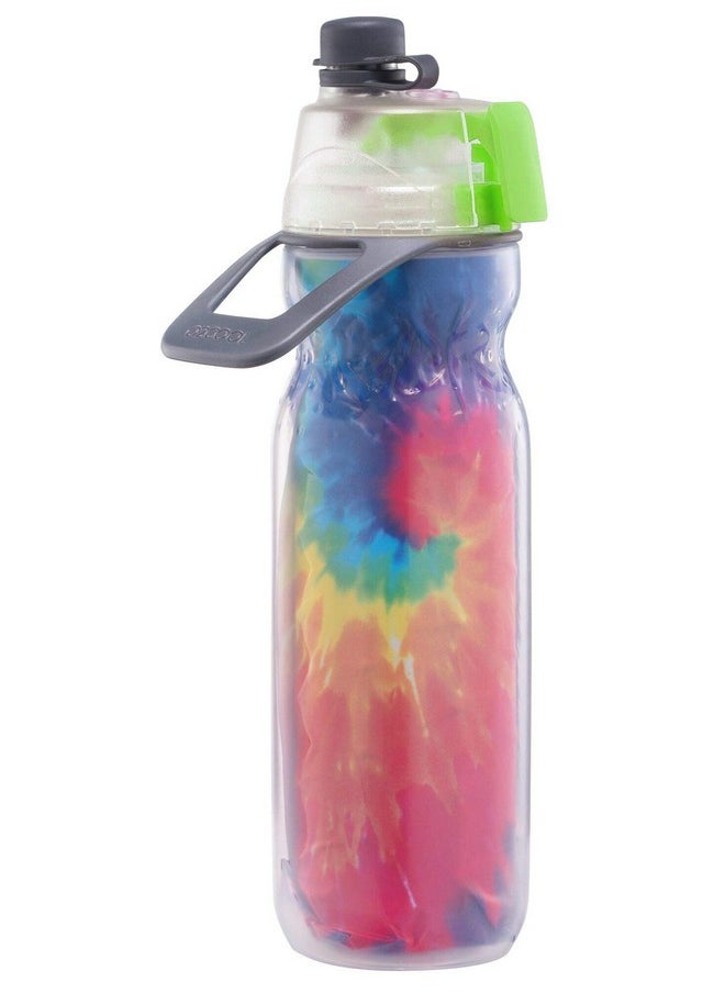 O2COOL Mist 'N Sip Misting Water Bottle 2In1 Mist And Sip Function With No Leak Pull Top Spout Sports Water Bottle Reusable Water Bottle 20 Oz (Tie Dye/Celestial Purple)  - Image 4
