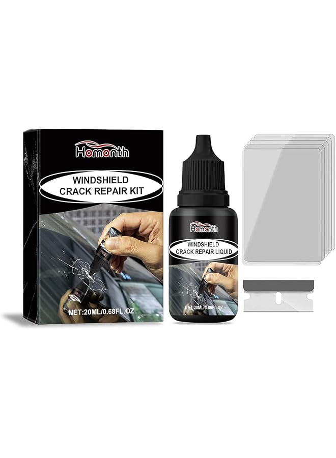 KASTWAVE Windshield Crack Repair Kit, Quick Fix Car Windshield Repair For Chips & Cracks, Weather Resistant Glass Repair Solution (20Ml) - Image 1