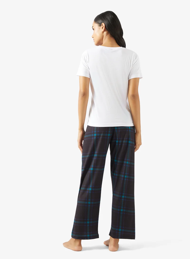 Ginger Cotton Graphic T-shirt & Pyjama Set