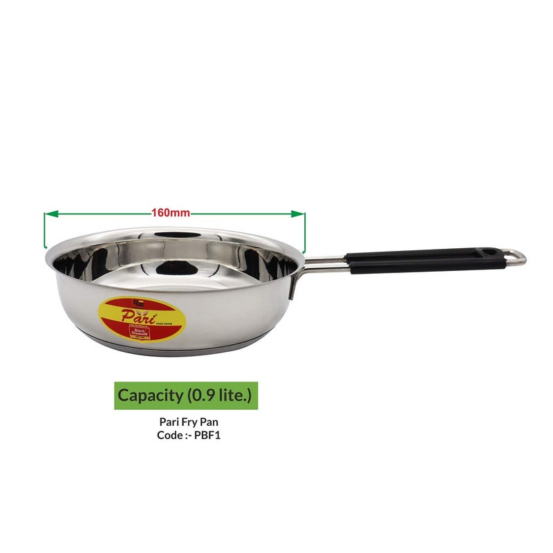 Black Diamond Heavy Gauge Fry Pan with Induction Base Bottom and Sturdy Handles - 0.9 litres - Image 2