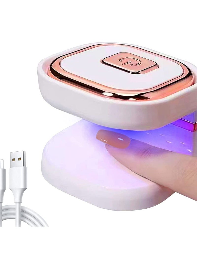 Y&D Mini UV Led Nail Lamp with 6 LED Beads, Portable Light for Healing Gel Nails USB Dryer Suitable Beginners, Art Tools Fingernail & Toenail  - Image 1