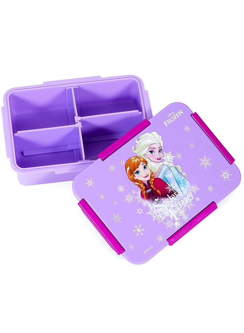 Eazy Kids Disney Frozen Princess 1/2/3/4 Compartment Convertible Bento Lunch Box - Purple  - Image 3