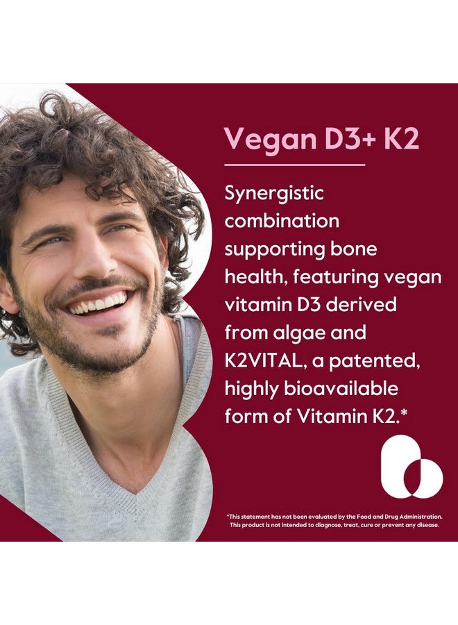 BESTVITE BESTVITE Vegan Vitamin D3 5000 IU + Vitamin K2 100 mcg as MK-7 (120 Vegetarian Capsules) - No Stearates - Vegan - Non GMO - Gluten Free  - Image 4