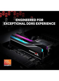 G.Skill مجموعة ذاكرة Trident Z5 NEO RGB EXPO سعة 64 جيجابايت DDR5 (2x32 جيجابايت) 6000 ميجا هرتز CL30  - Image 2