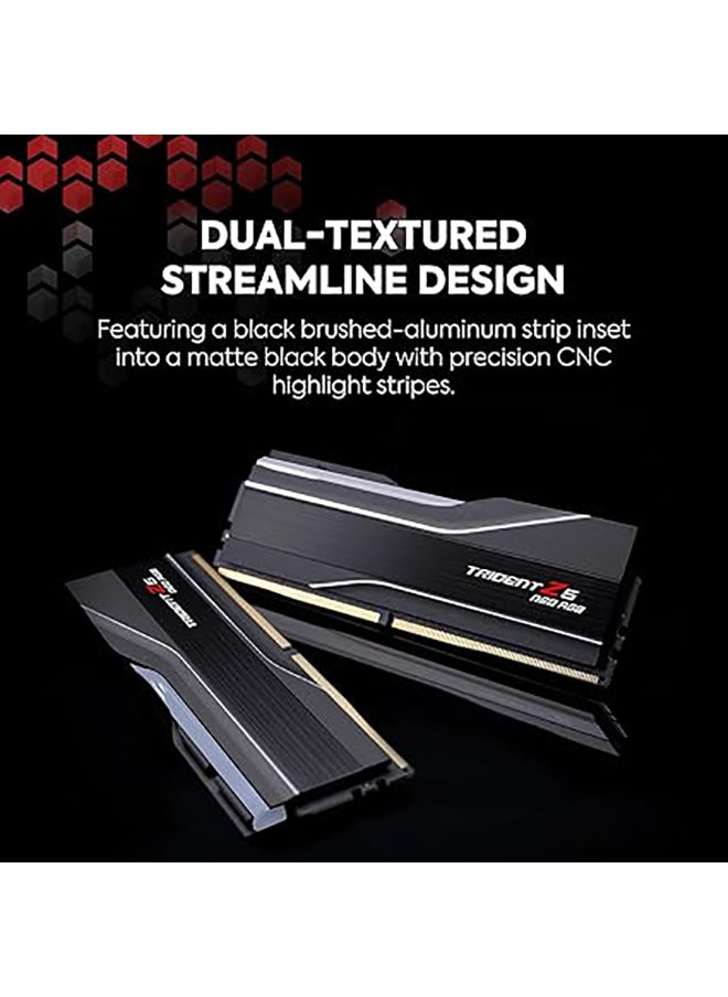 Trident Z5 Neo RGB DDR5 64GB (2x32GB) 6000MHz Memory Kit, CL30-40-40-96, 1.40V, AMD EXPO Optimized for High-Performance Overclocking, Dual Channel, Unbuffered, Non-ECC, Customizable RGB Lighting, Ideal for AMD DDR5 Platforms | F5-6000J3040G32GX2-TZ5NR
