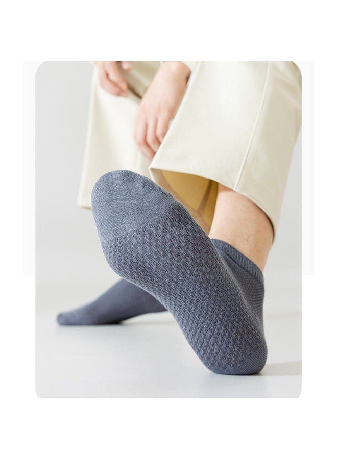 5 Pairs Men's Breathable Mesh Cotton Ankle Socks  - Image 5