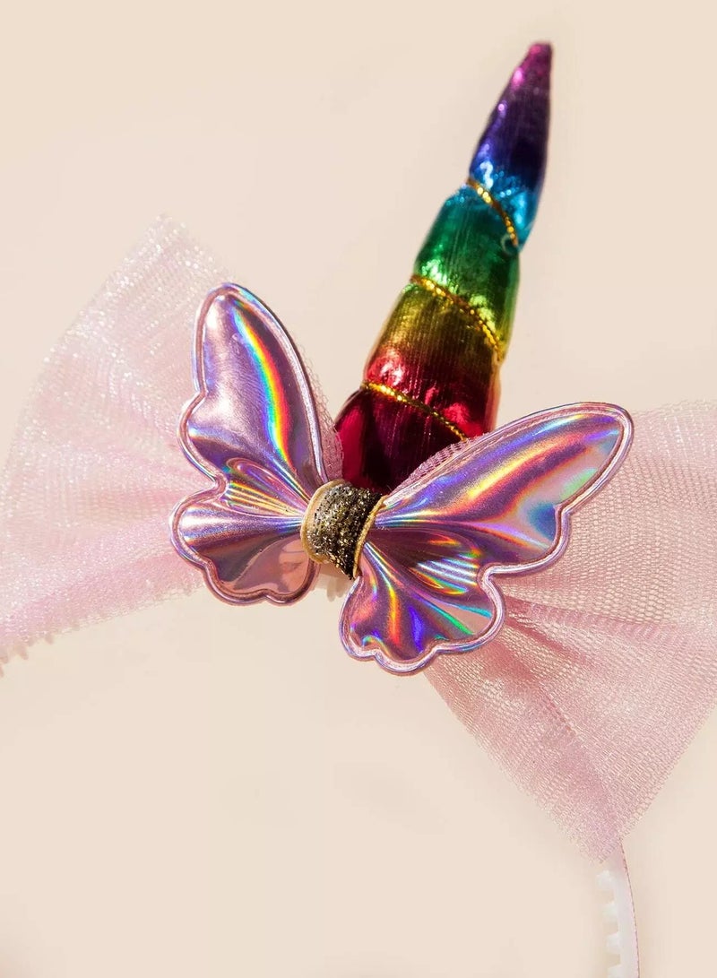 Toddler Girls Bow Decor Hair Hoop  - Image 2