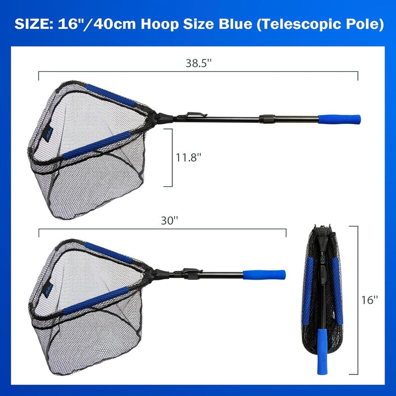 MoiShow Floating Fishing Landing Net - Foldable for Freshwater or Saltwater - Folding and Fly Fishing - Image 5