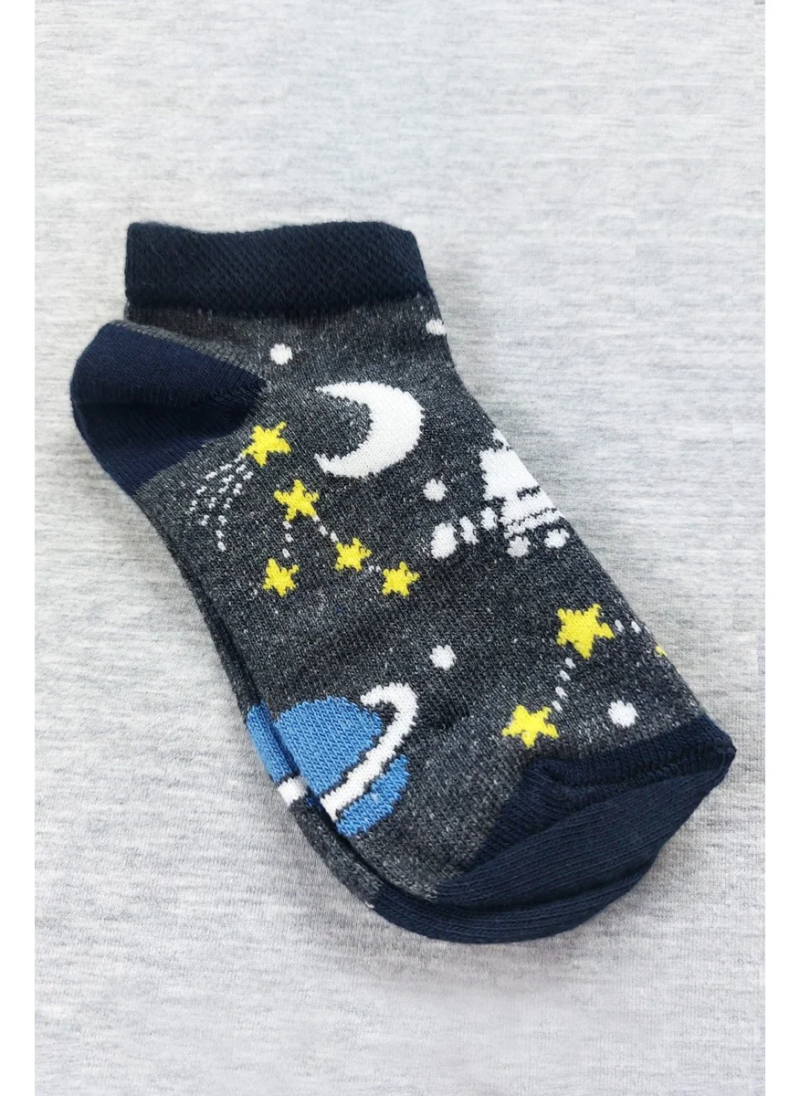 Sensu Boy's Booties Cotton Socks 6 Pack Mixed Colors - CRP2171