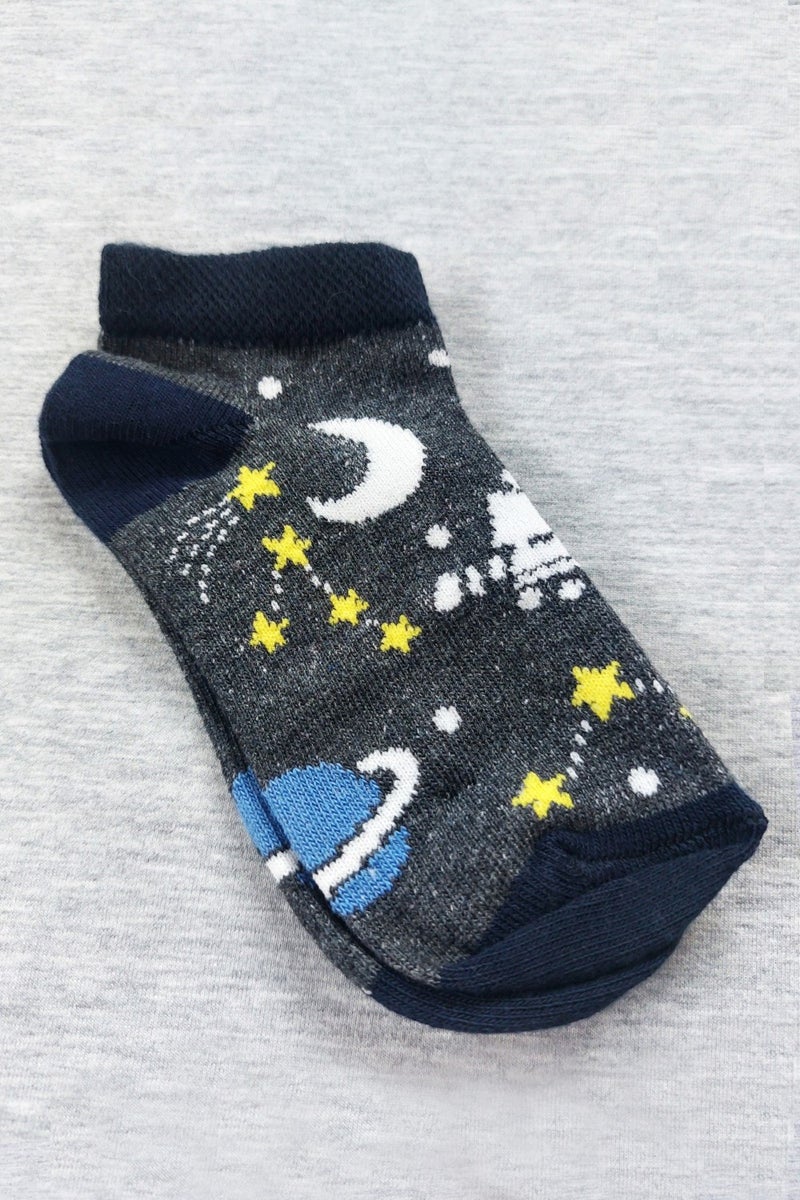 Sensu Boy's Booties Cotton Socks 6 Pack Mixed Colors - CRP2171  - Image 3