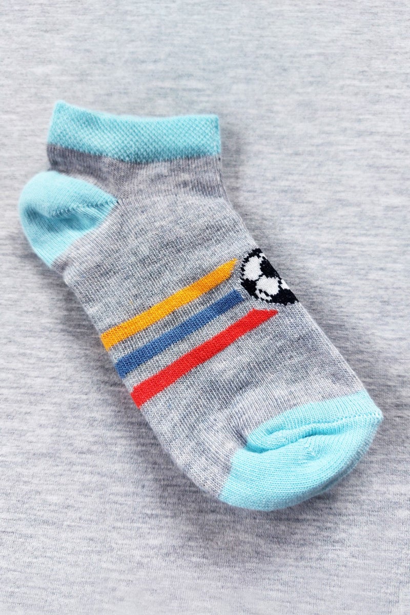 Sensu Boy's Booties Cotton Socks 6 Pack Mixed Colors - CRP2171  - Image 4