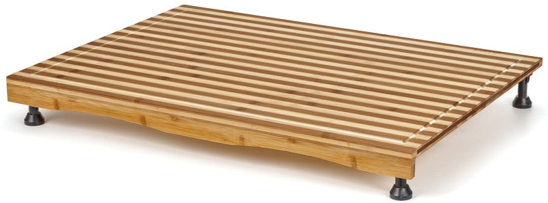 Lynicon Bamboo Stovetop Cover  Countertop Cutting Board with Adjustable Legs Dualpurpose Chopping Board for Gas Electric Stove Burner Workspace Block Cover for RV Camping Camper