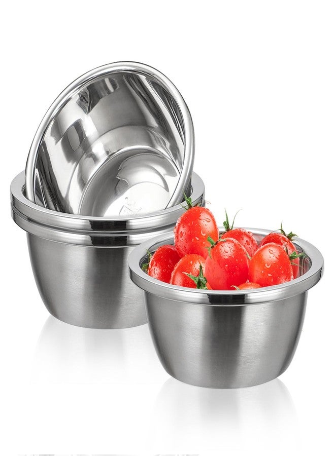 Realand Stainless Steel Bowl Set of 4, Thicker 18/8 Stainless Salad Mixing Bowls 1.5 Quart, Nesting Metal Prep Bowls for Cooking Baking Marinating Cereal Soup - Image 1