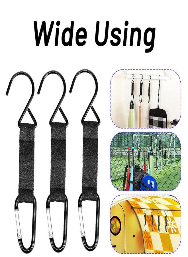 Yopolaz 2 Pack Fence Hooks - Hanging Metal Backpack Hook for Outdoor Sports - Baseball Bag Hook for Fence, Tennis Accessories (Black x 2) - Image 4