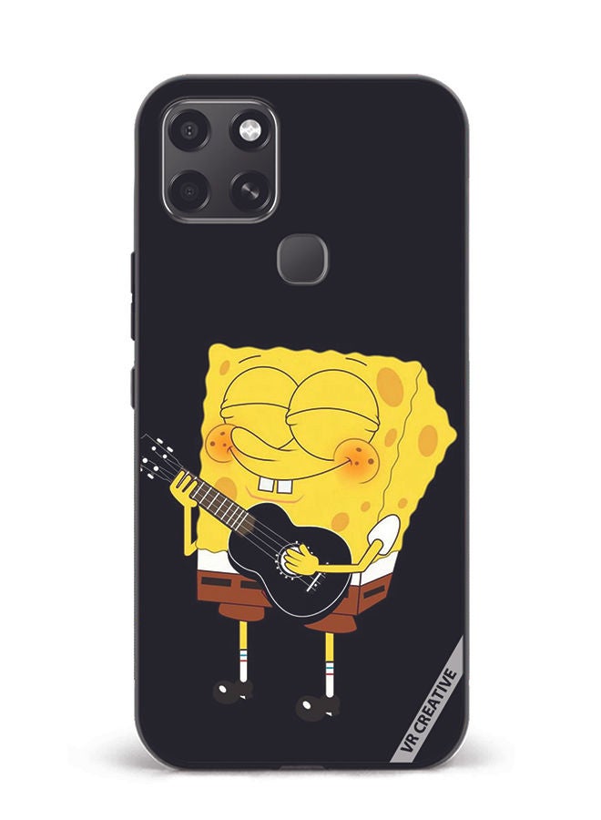 VR CREATIVE Protective Case Cover For Infinix Smart 6 Spongebob With Guitar Design Multicolour - Image 1