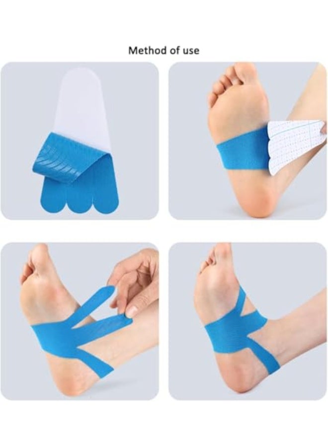شريط kinesiology لعلاج التهاب اللفافة الأخمصية، 20 قطعة، شرائط دعم القدم القابلة للتنفس والمقاومة للماء، شريط عضلي قطني مضاد للحساسية لدعم القوس، الكعب، الكاحل، ونفق الرسغ، لتخفيف إصابات الرياضة - Image 5