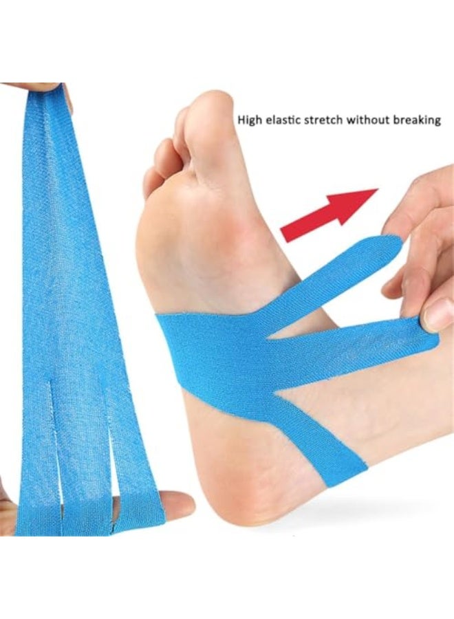 شريط kinesiology لعلاج التهاب اللفافة الأخمصية، 20 قطعة، شرائط دعم القدم القابلة للتنفس والمقاومة للماء، شريط عضلي قطني مضاد للحساسية لدعم القوس، الكعب، الكاحل، ونفق الرسغ، لتخفيف إصابات الرياضة - Image 2