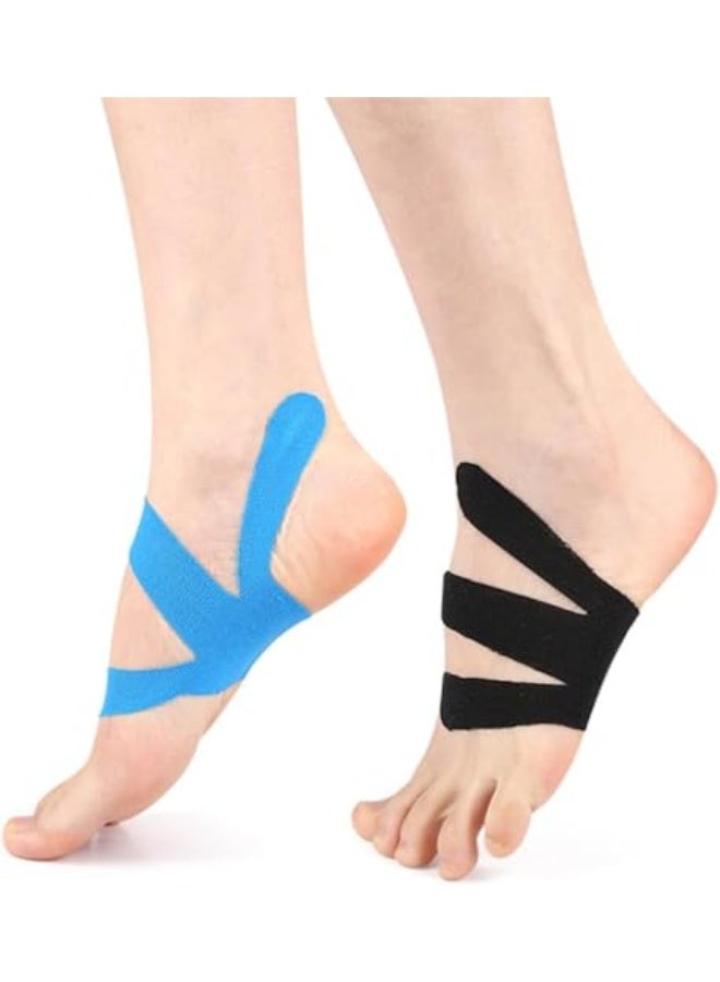 شريط kinesiology لعلاج التهاب اللفافة الأخمصية، 20 قطعة، شرائط دعم القدم القابلة للتنفس والمقاومة للماء، شريط عضلي قطني مضاد للحساسية لدعم القوس، الكعب، الكاحل، ونفق الرسغ، لتخفيف إصابات الرياضة - Image 4