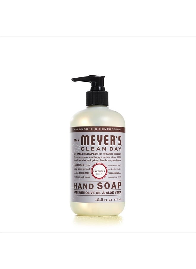 Mrs. Meyer's Clean Day Hand Soap, Made with Essential Oils, Biodegradable Formula, Lavender, 12.5 fl. Oz  - Image 1
