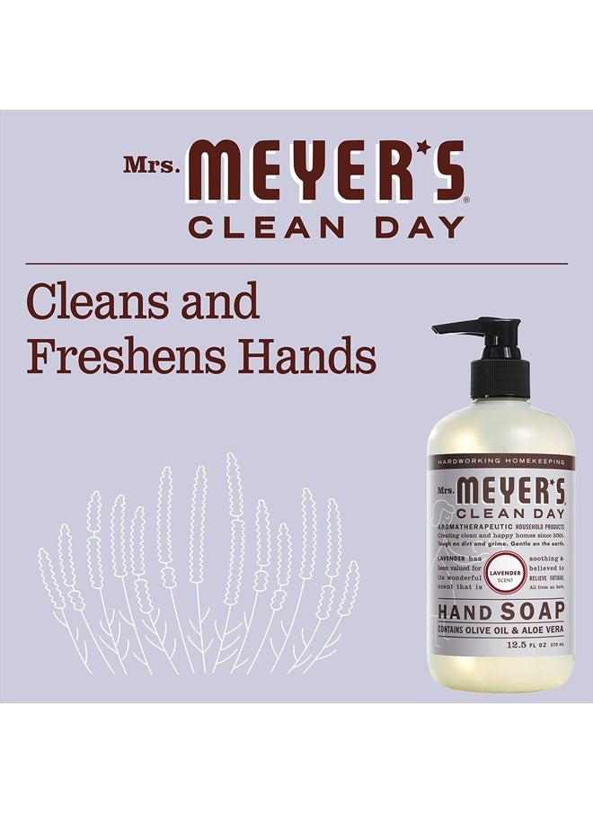Mrs. Meyer's Clean Day Hand Soap, Made with Essential Oils, Biodegradable Formula, Lavender, 12.5 fl. Oz  - Image 2