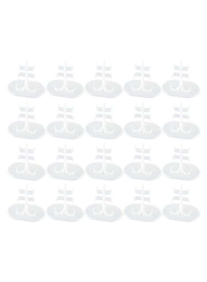 Toyvian 24Pcs Doll Stands Display Holder Plastic Transparent Stent Rack Doll Leg Clip Mini Toy Puppet Support Frame Action Figures Doll Brackets - Image 2