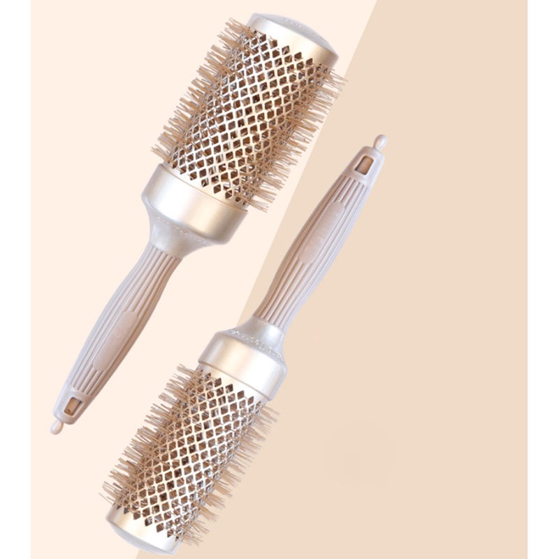 2 pcs Hair Salon Professional Aluminum Tube Curling Comb Hair Curling Comb Multi-purpose Roller Comb for Salon and Home (26x2.5cm) - Image 4