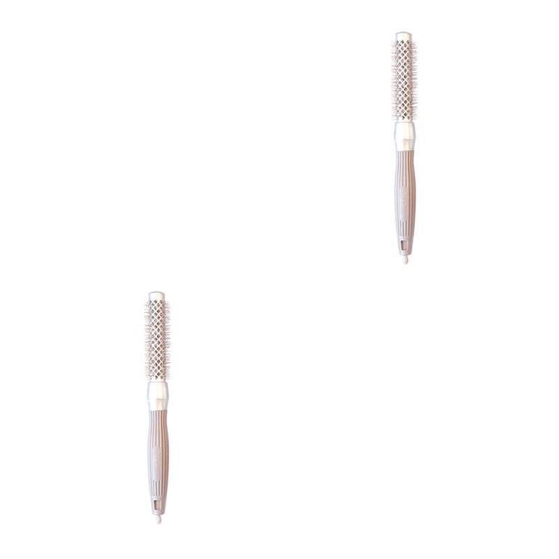 2 pcs Hair Salon Professional Aluminum Tube Curling Comb Hair Curling Comb Multi-purpose Roller Comb for Salon and Home (26x2.5cm) - Image 1