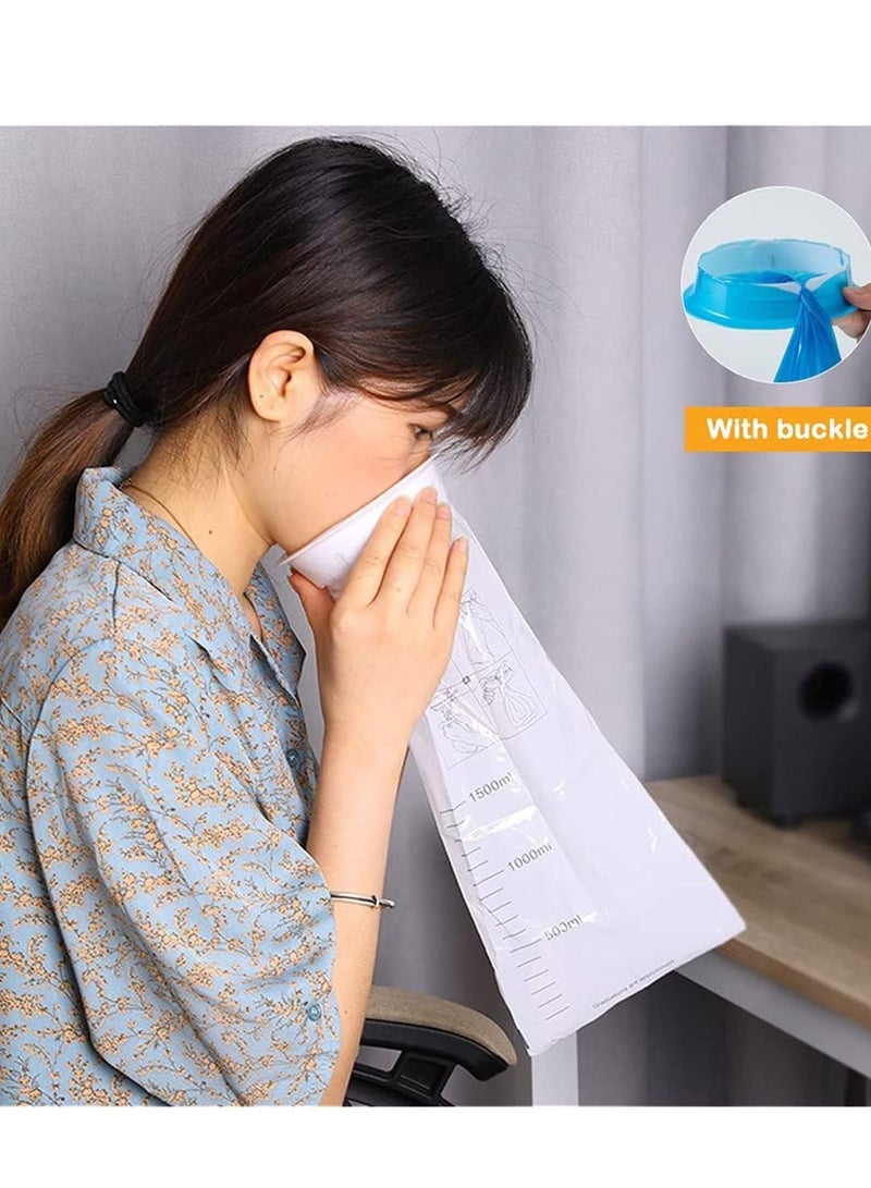 Y&D Emesis Bags 20 Pack Disposable Vomit Hospital Grade Nausea Perfect for Morning Sickness Kids Pregnant Women Taxis Drivers Car Motion 1000ml  - Image 5