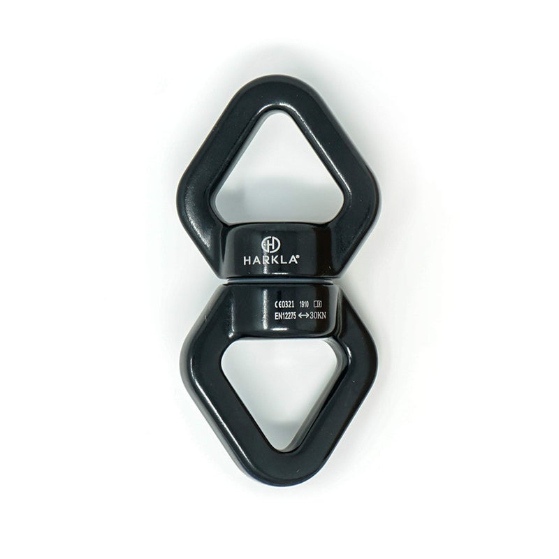 Harkla Swing Swivel (30 kN, 6,744 lbs Rated Breaking Point) - Rotational Device for Swing or Aerial Rig - Frictionless 360 Degree Eye to Eye Swivel - Image 1