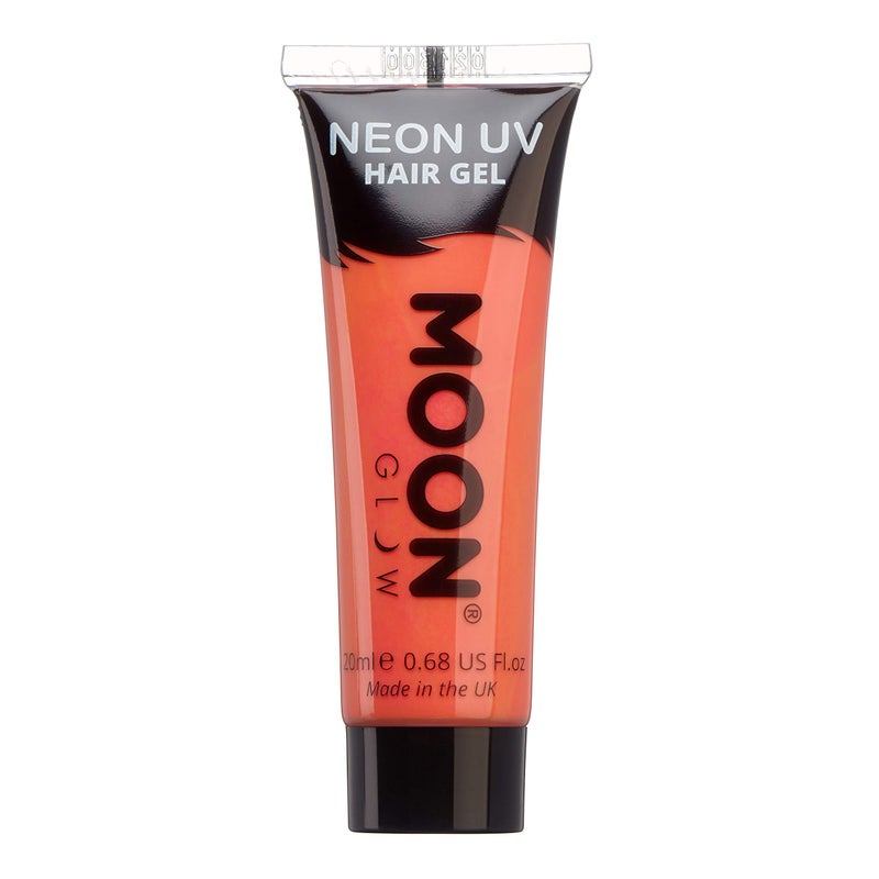 Moon Glow Blacklight Neon UV Hair Gel 067oz Intense Red Temporary wash out hair color Spike and Glow