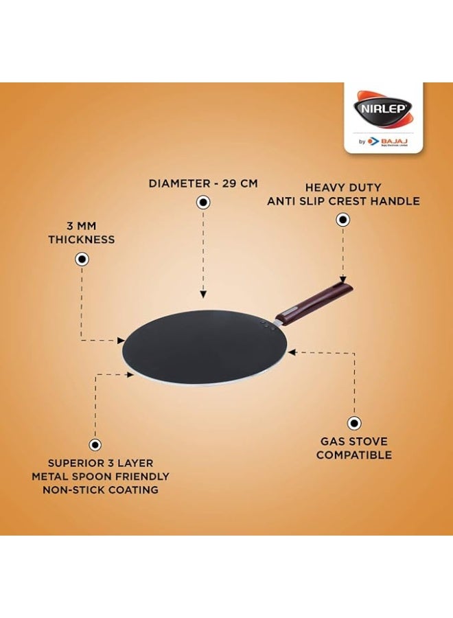 Nirlep - JFT 29 by Bajaj Electricals Selec+ J Class 29 Cm Non Stick Flat Tawa, 4 mm - Image 5