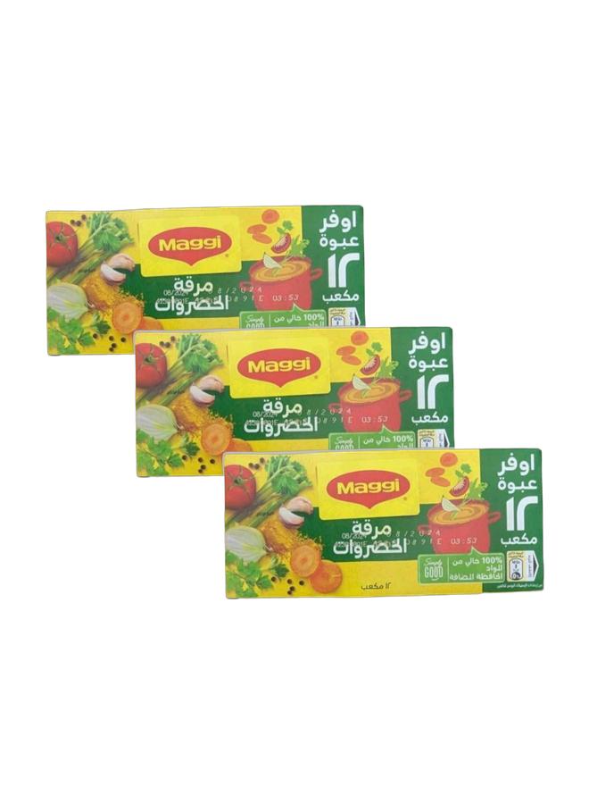 ماجي مرق الخضار 12 مكعبًا (عبوة من 3 قطع) - Image 1