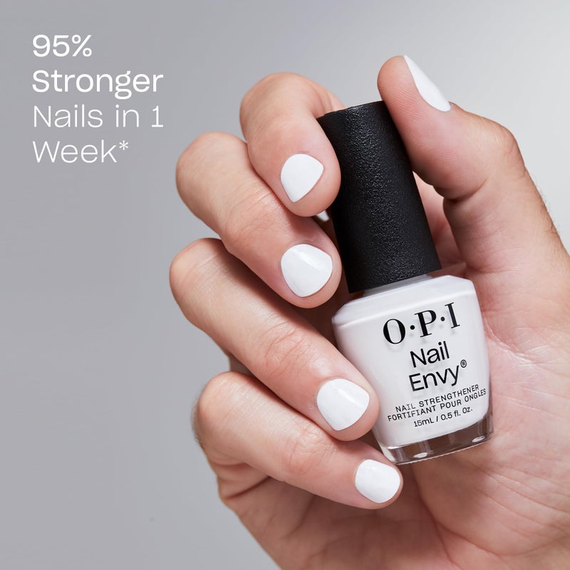 OPI Nail Envy Strengthener Alpine Snow | Opaque Soft White CrÃ¨me Strengthening Nail Polish Treatment | For Weak & Thin Nails - Image 2