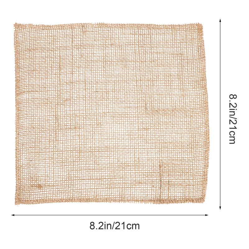 Linen Lace Edge Heat Resistant Placemats Set of 2 for Wedding Banquet Dining Table Decor - Image 3