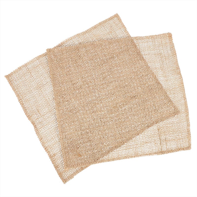 Linen Lace Edge Heat Resistant Placemats Set of 2 for Wedding Banquet Dining Table Decor - Image 2