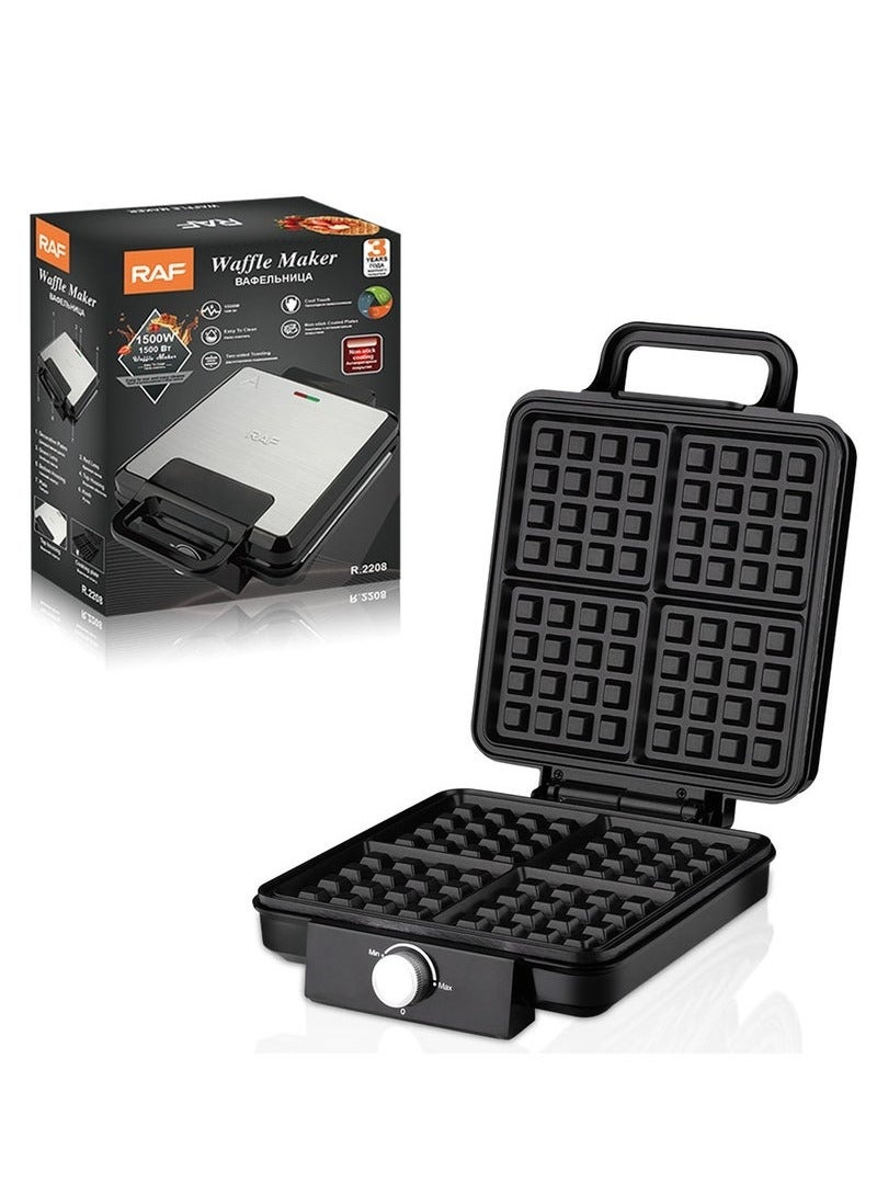 RAF 1500w Electric Waffle Makers Non- stick Coating Home Use 4 Slice - Image 5