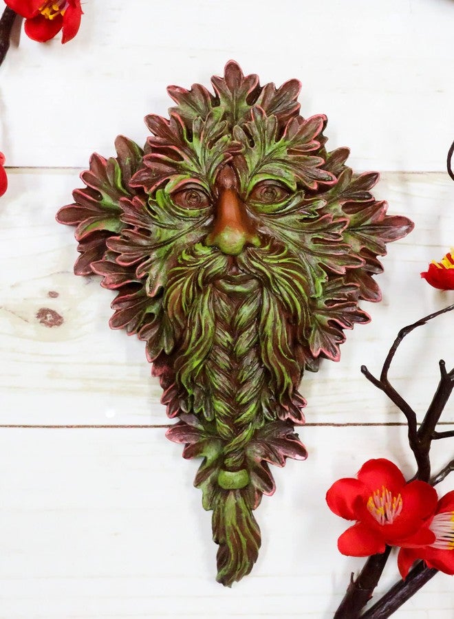 إيبروس جيفت لوحة جدارية معلقة من إيبروس، إله روح الطبيعة، بنمط سلتيك ميرتل جرينمان، ارتفاع 8.5 بوصة، تمثل شجرة الحياة الوثنية، وغابة الإله ذي القرون سيرنونوس، منحوتة زخرفية أسطورية خيالية. - Image 2