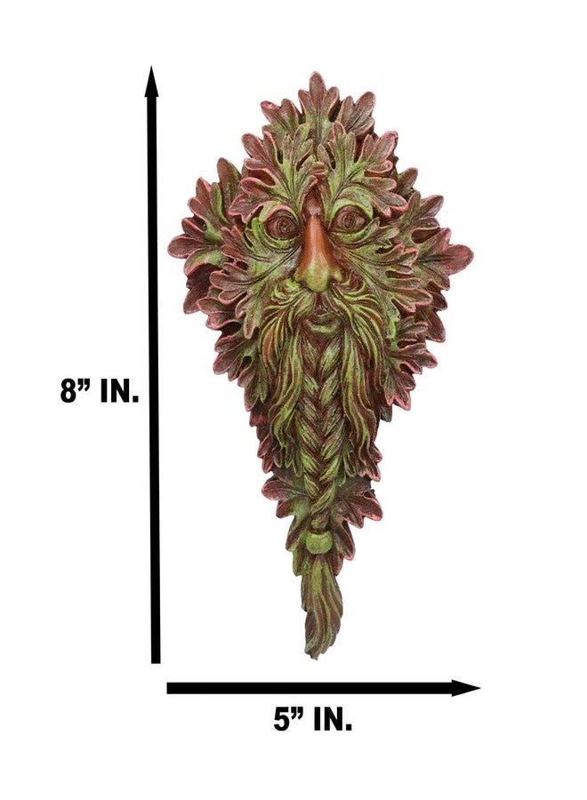 إيبروس جيفت لوحة جدارية معلقة من إيبروس، إله روح الطبيعة، بنمط سلتيك ميرتل جرينمان، ارتفاع 8.5 بوصة، تمثل شجرة الحياة الوثنية، وغابة الإله ذي القرون سيرنونوس، منحوتة زخرفية أسطورية خيالية. - Image 3