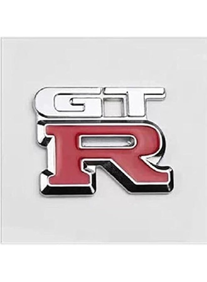 ستيكر معدني لاصق ثلاثي الابعاد 3D بلوجو GTR للسيارة (احمر - Image 2