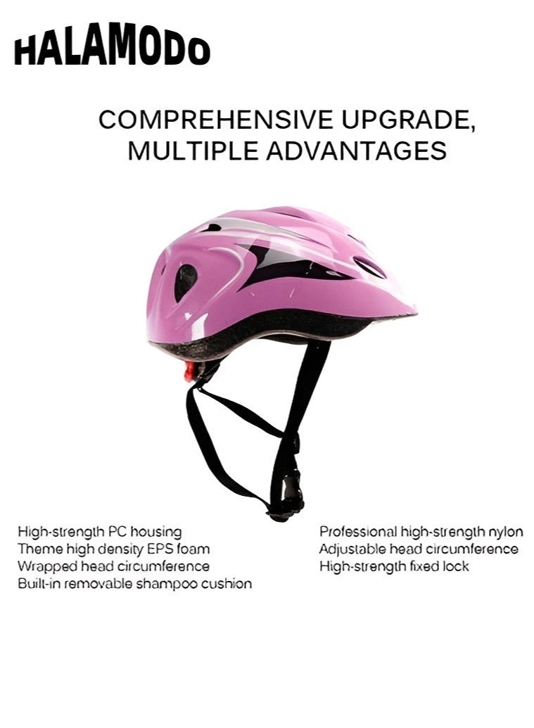 هالامودو خوذة دراجة للأطفال، خوذة طفل صغير، معدات حماية رياضية، خوذة دراجة للأطفال قابلة للتعديل، خوذة دراجة خفيفة للغاية مع 11 فتحة تهوية، مناسبة للأولاد والبنات والأطفال الصغار - Image 5