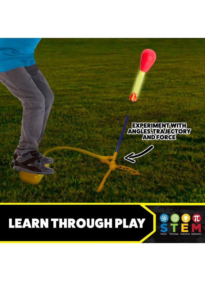 Stomp Rocket - Ultra Led Rocket Launcher For Kids, 6 Led Foam Tipped Rockets - Fun Backyard & Outdoor Kids Toys Gifts For Boys & Girls - Toy Foam Blaster Set - Multi-Player Adjustable Launch Stand - Image 1