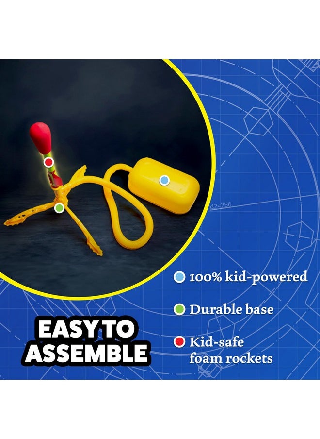 Stomp Rocket - Ultra Led Rocket Launcher For Kids, 6 Led Foam Tipped Rockets - Fun Backyard & Outdoor Kids Toys Gifts For Boys & Girls - Toy Foam Blaster Set - Multi-Player Adjustable Launch Stand - Image 1